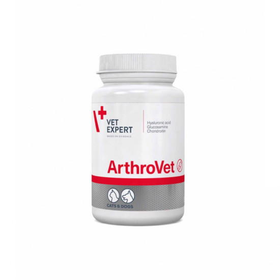 Vet Expert Arthrovet – Supliment pentru Sănătatea Cartilajelor și Articulațiilor la Câini și Pisici, 60 Tablete